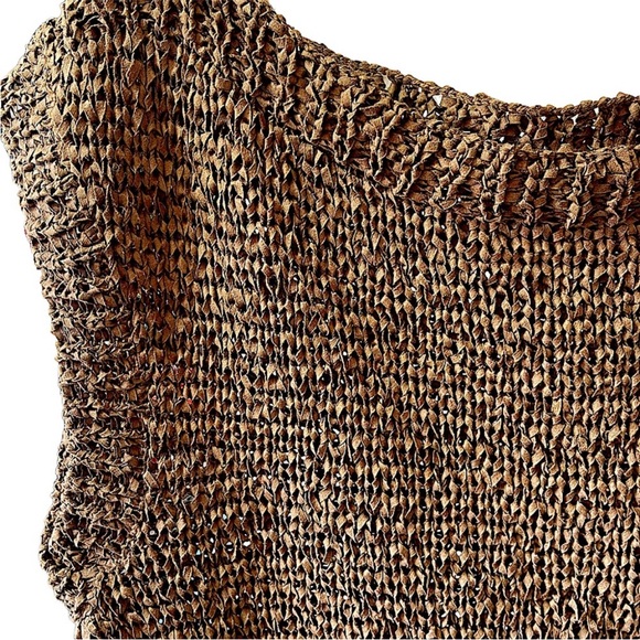 Brochu Walker Cei Sueded Ribbon Crochet Sweater Top Size Medium - Picture 9 of 12